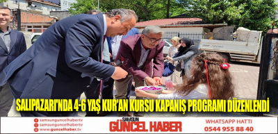 Salıpazarı'nda 4-6 Yaş Kur'an kursu kapanış programı düzenlendi