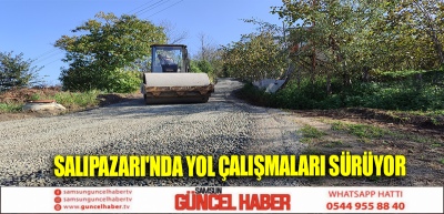 SALIPAZARI'NDA YOL ÇALIŞMALARI SÜRÜYOR