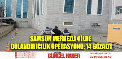 Samsun merkezli 4 ilde dolandırıcılık operasyonu: 14 gözaltı