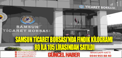 SAMSUN TİCARET BORSASI'NDA FINDIK KİLOGRAMI 80 İLA 105 LİRASINDAN SATILDI