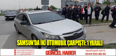 Samsun'da iki otomobil çarpıştı: 1 yaralı