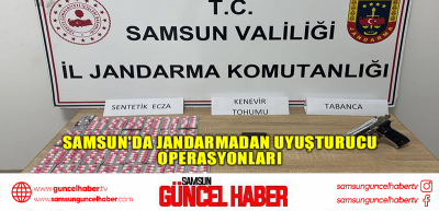 Samsun'da jandarmadan uyuşturucu operasyonları