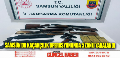 Samsun'da kaçakçılık operasyonunda 5 zanlı yakalandı