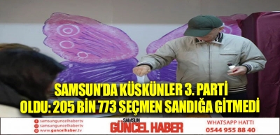 Samsun’da Küskünler 3. Parti oldu: 205 bin 773 seçmen sandığa gitmedi  