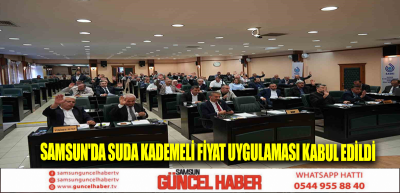 Samsun'da suda kademeli fiyat uygulaması kabul edildi