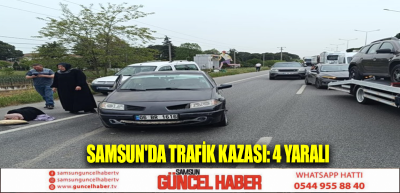 Samsun'da trafik kazası: 4 yaralı