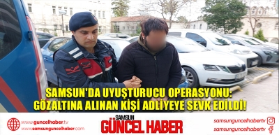 Samsun'da Uyuşturucu Operasyonu: Gözaltına Alınan Kişi Adliyeye Sevk Edildi!