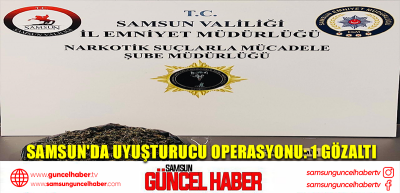 Samsun'da uyuşturucu operasyonu: 1 gözaltı