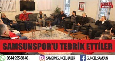 SAMSUNSPOR'U TEBRİK ETTİLER