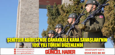 Şehitler Abidesi'nde Çanakkale Kara Savaşları'nın 109. yılı töreni düzenlendi