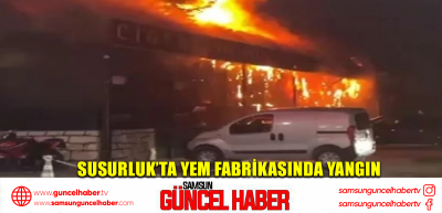 Susurluk’ta yem fabrikasında yangın