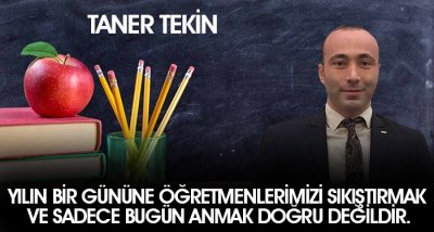 TANER TEKİN 24 KASIM MESAJI YAYIMLADI