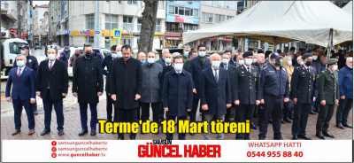 Terme'de 18 Mart töreni