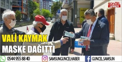 VALİ KAYMAK MASKE DAĞITTI