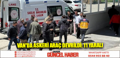 Van'da askeri araç devrildi: 11 yaralı