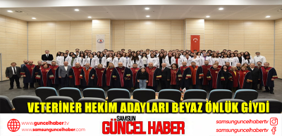 Veteriner hekim adayları beyaz önlük giydi