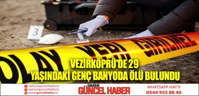 Vezirköprü'de 29 yaşındaki genç banyoda ölü bulundu