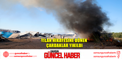 Yılan hikayesine dönen çardaklar yıkıldı